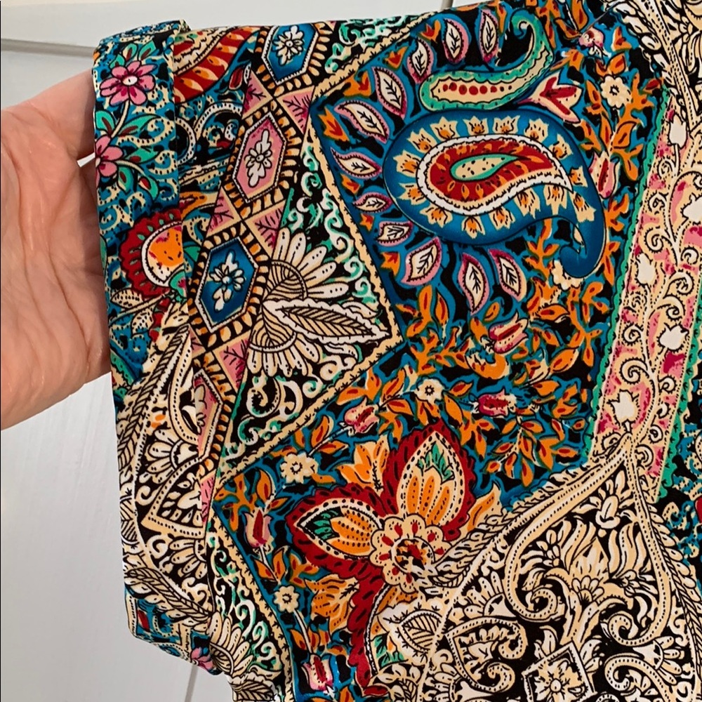 SHEIN Multi-colored Paisley Print Blouse EUC - Picture 4 of 7
